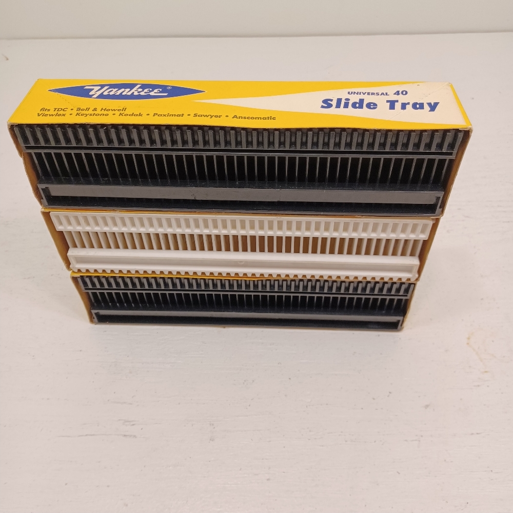 Vtg Yankee universal 40 slide trays. Lot of 3